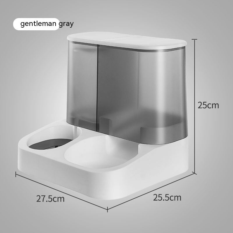 Gravity Cat Feeder & Water Dispenser — Dual Reservoir