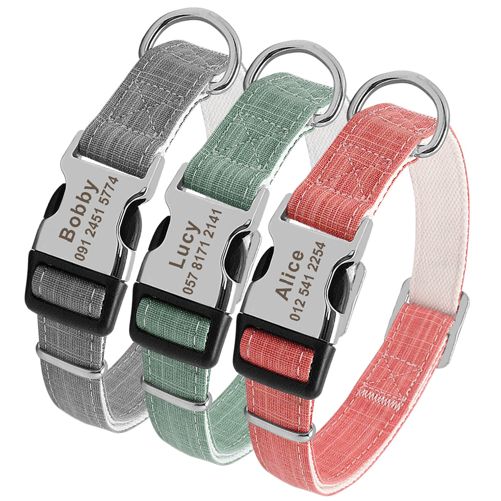 Personalized Dog Collar with Engraved Nameplate | Huellitas™