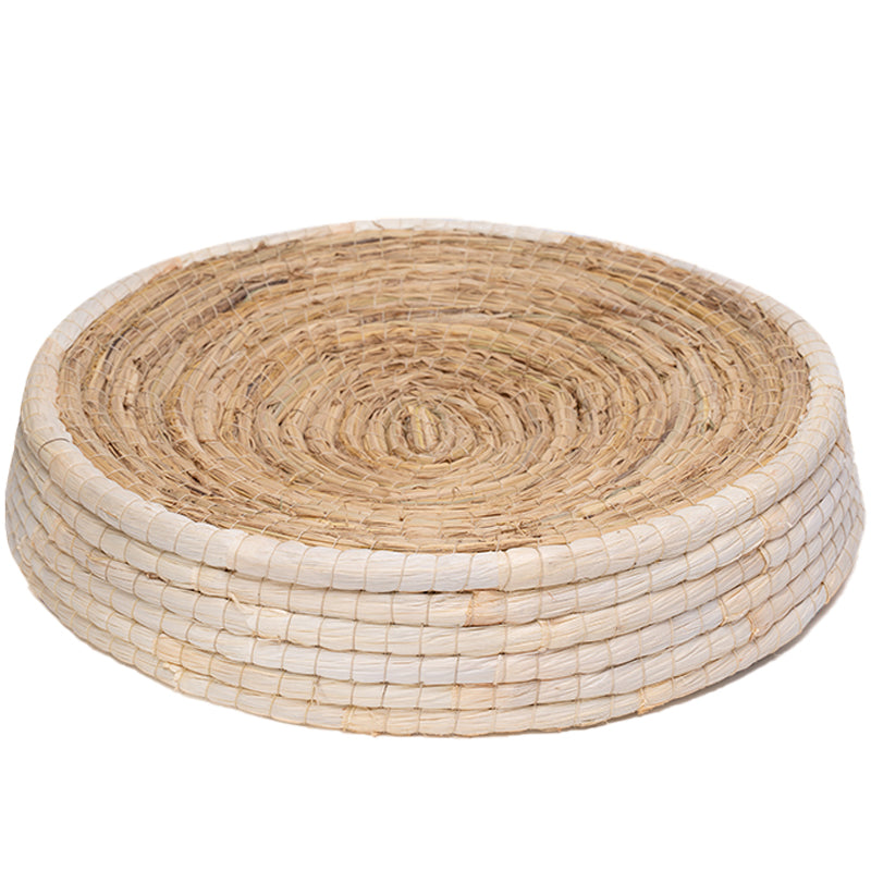 Woven Straw Cat Bed — Domed, 35 cm