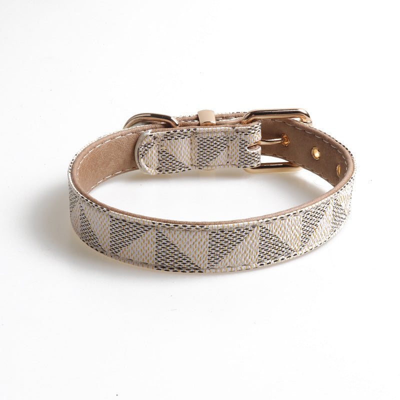 Studded PU Dog Collar with Matching Leash Option | Huellitas™