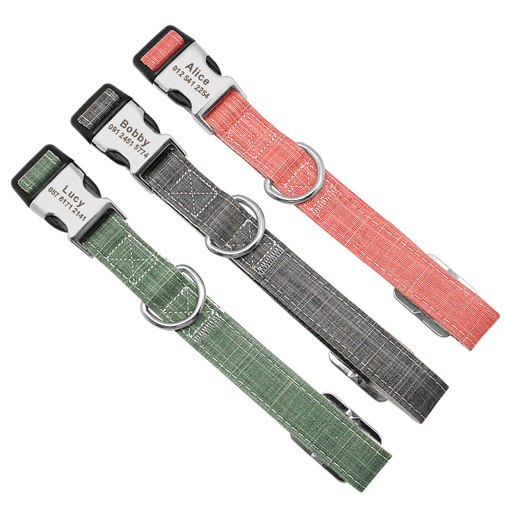 Personalized Dog Collar with Engraved Nameplate | Huellitas™