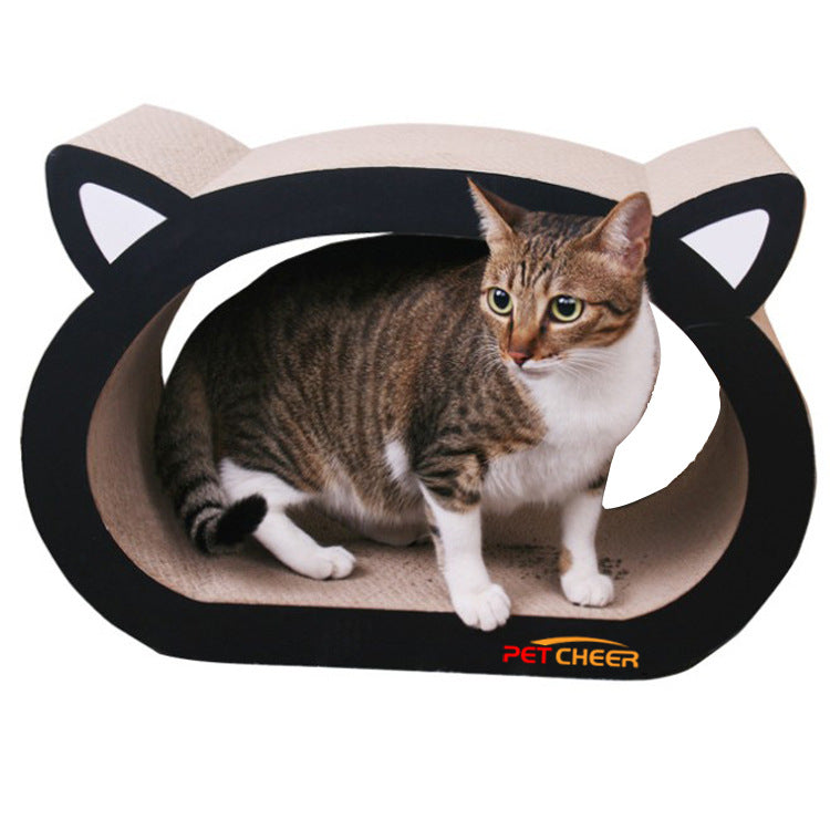 Cat-Shaped Corrugated Cardboard Scratcher Bed | Huellitas™