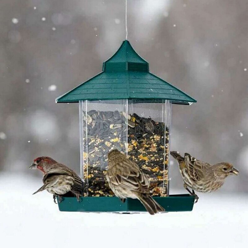 Hanging Outdoor Bird Feeder with Rain Shelter | Huellitas™