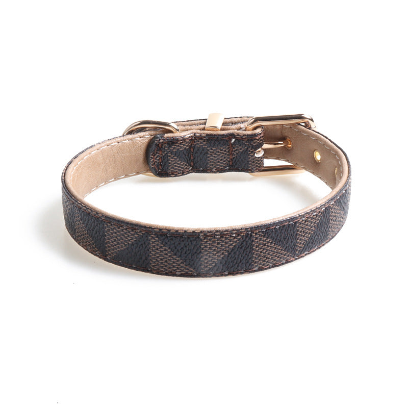 Studded PU Dog Collar with Matching Leash Option | Huellitas™