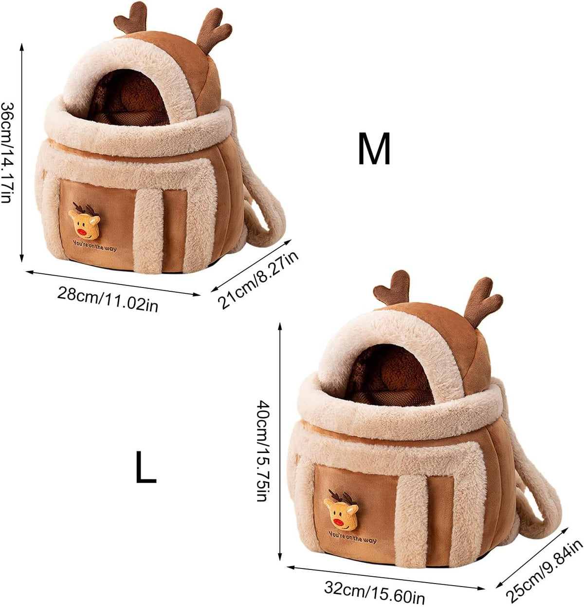 Christmas Reindeer Pet Carrier for Cats & Small Dogs | Huellitas™