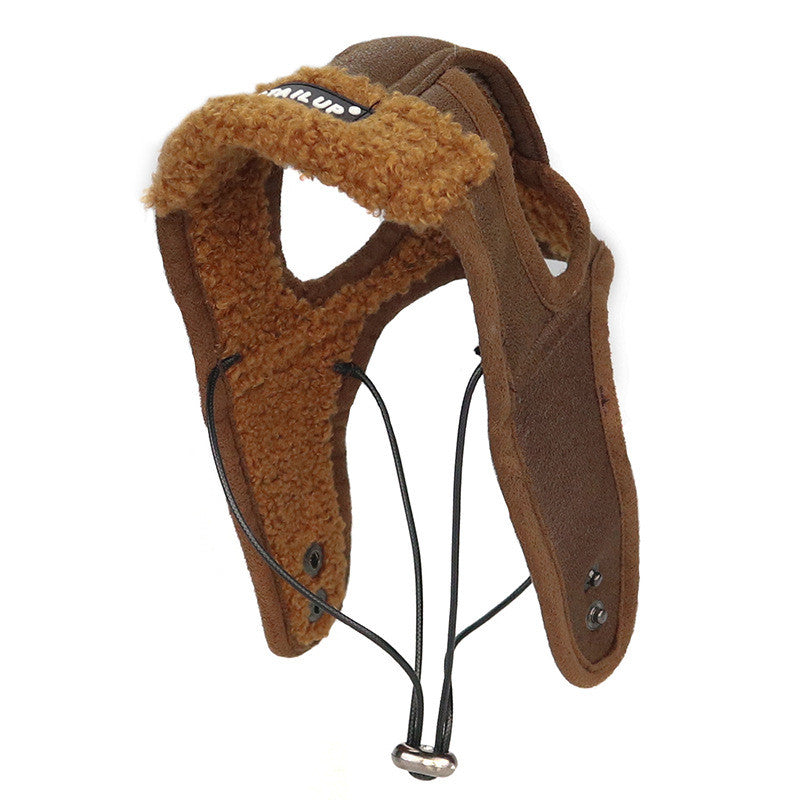 Vintage Aviator Dog Hat – PU Pet Cap | Huellitas™