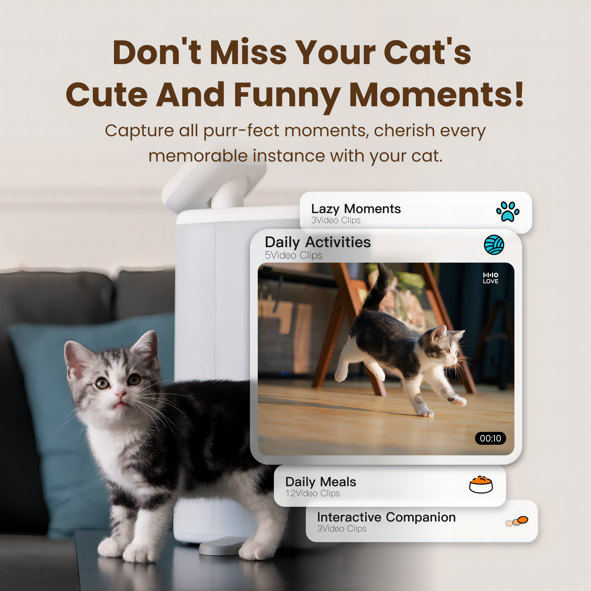 Smart Pet Feeder with 1080p Camera & Two-Way Audio | Huellitas™