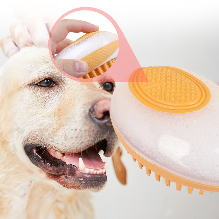 2-in-1 Pet Bath Brush with Shampoo Dispenser | Huellitas™