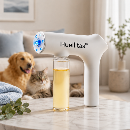 Huellitas™ Pet Odour Eliminator — Enzyme Nano-Mist for Sofas, Carpets & Car