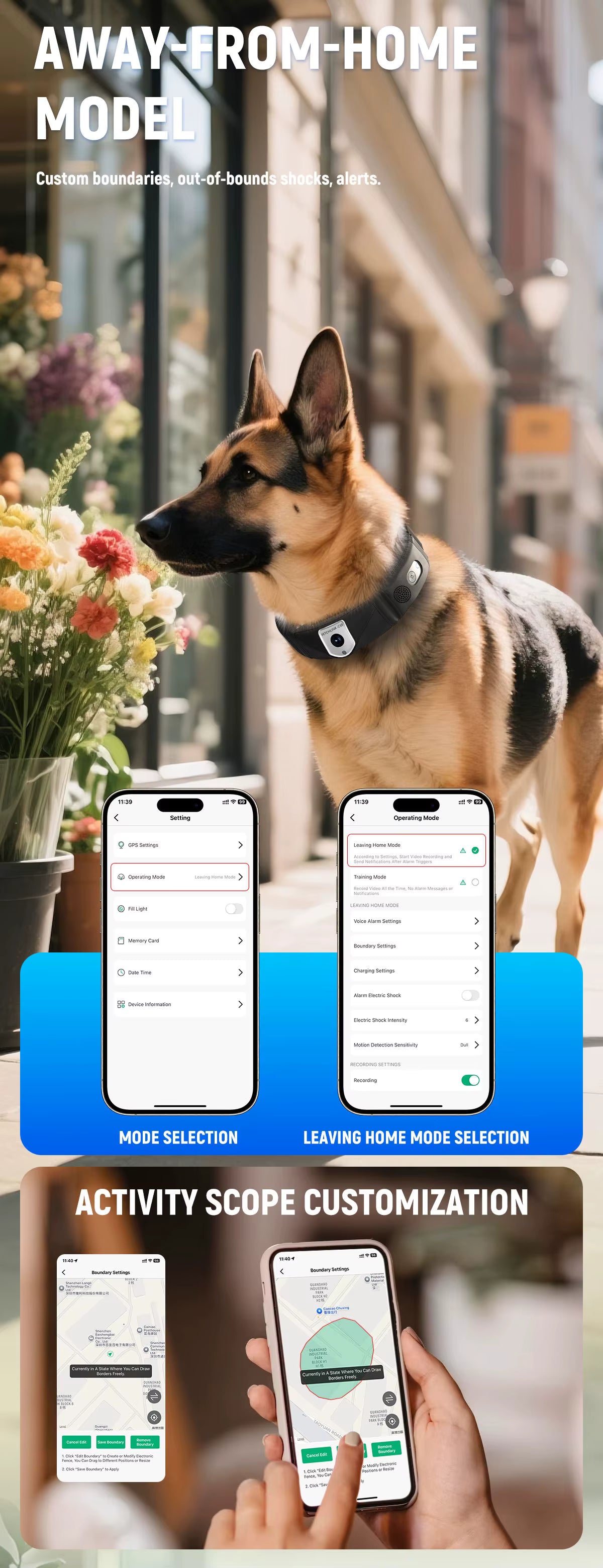 Smart Pet Activity Tracker Collar with App | Huellitas™