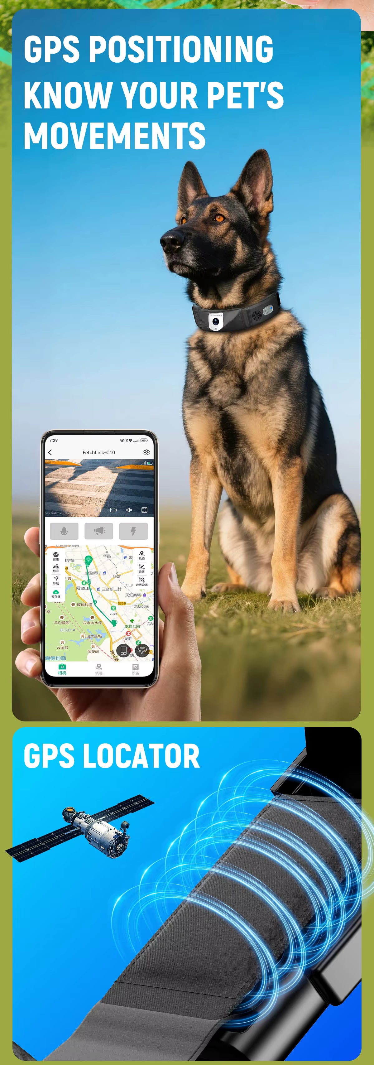 Smart Pet Activity Tracker Collar with App | Huellitas™