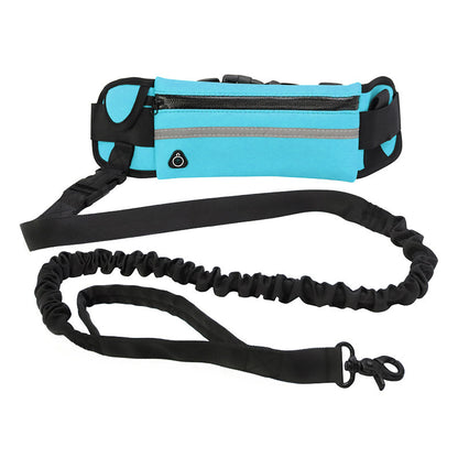 Hands-free dog lead in blue