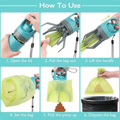 Bag dispenser built into the scooper handle